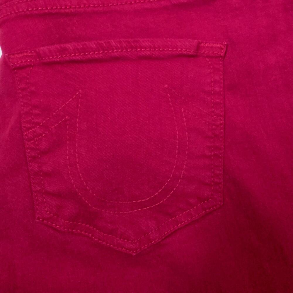 Y2K True Religion Red Skinny Jean Leggings Womens XL Stretch Jeggings - Picture 4 of 9